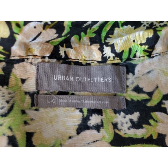 Urban Outfitters LARGE Floral Wrap Mini Dress YELLOW Tie Waist - Picture 8 of 12